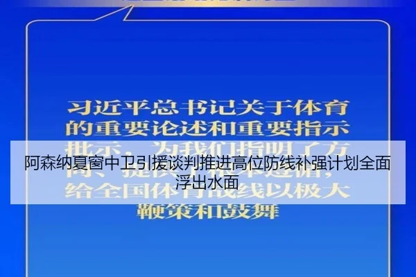 阿森纳夏窗中卫引援谈判推进高位防线补强计划全面浮出水面